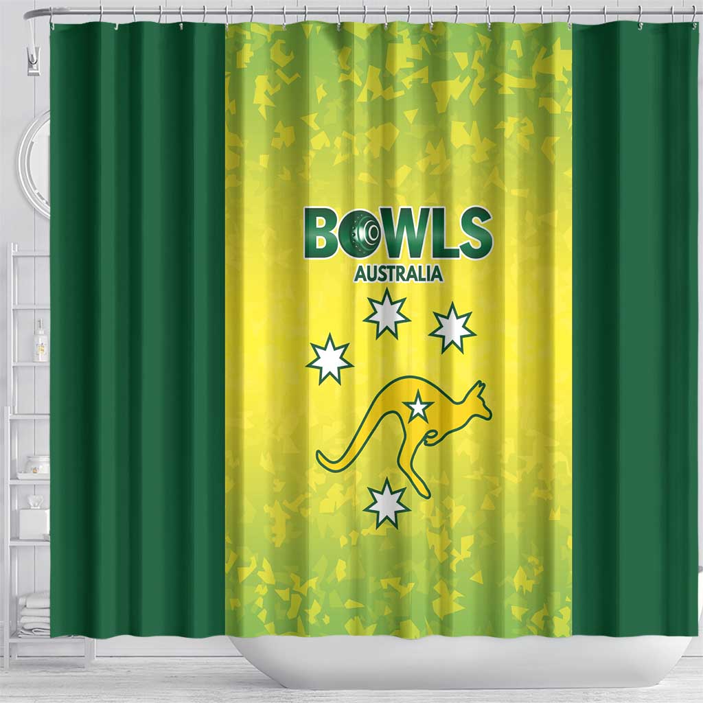 Australian Kangaroo Lawn Bowls Shower Curtain Aussie Minimalist Style - Aussie Hoodie