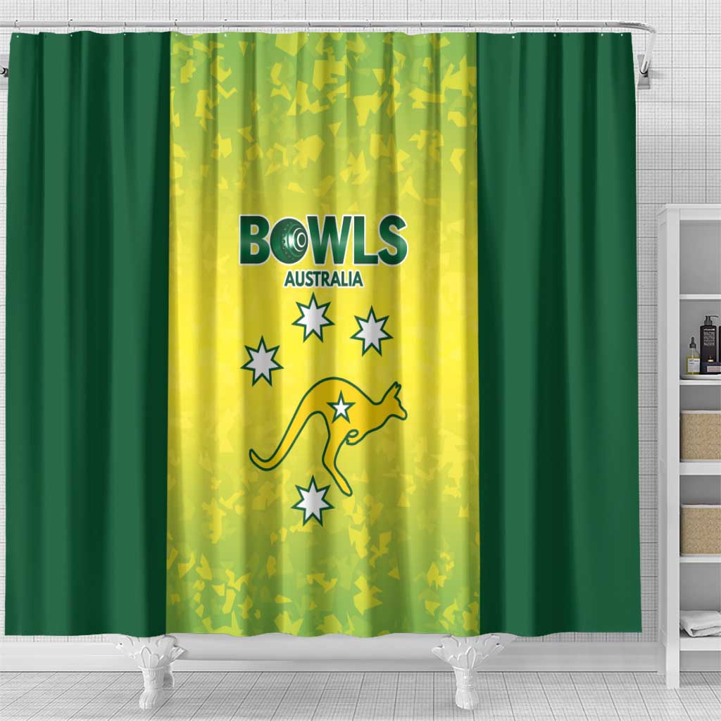 Australian Kangaroo Lawn Bowls Shower Curtain Aussie Minimalist Style - Aussie Hoodie