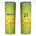 Australian Kangaroo Lawn Bowls Custom Skinny Tumbler Aussie Minimalist Style - Aussie Hoodie