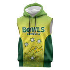 Australian Kangaroo Lawn Bowls Custom Sleeveless Hoodie Aussie Minimalist Style - Aussie Hoodie