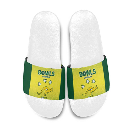 Australian Kangaroo Lawn Bowls Slide Sandals Aussie Minimalist Style - Aussie Hoodie