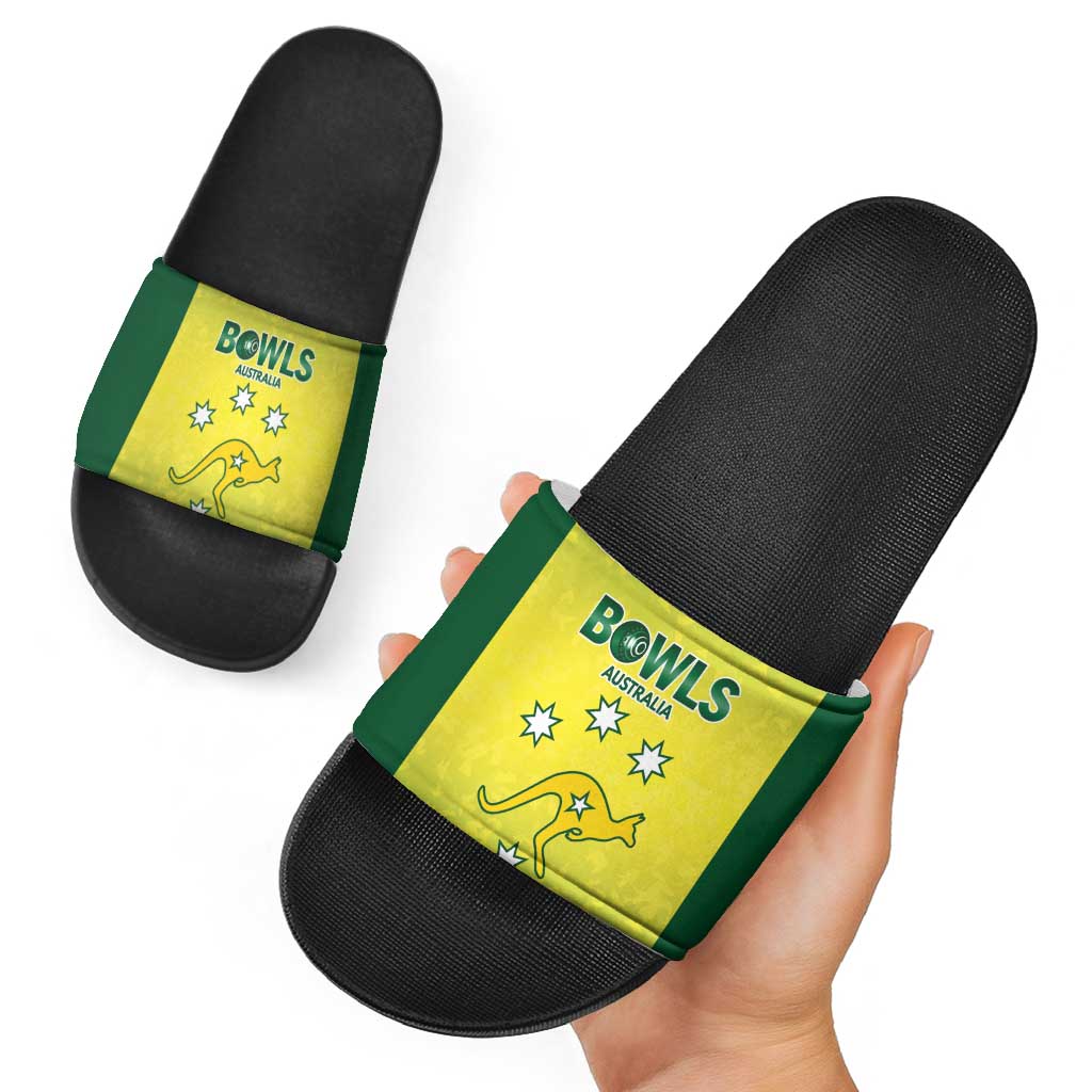 Australian Kangaroo Lawn Bowls Slide Sandals Aussie Minimalist Style - Aussie Hoodie