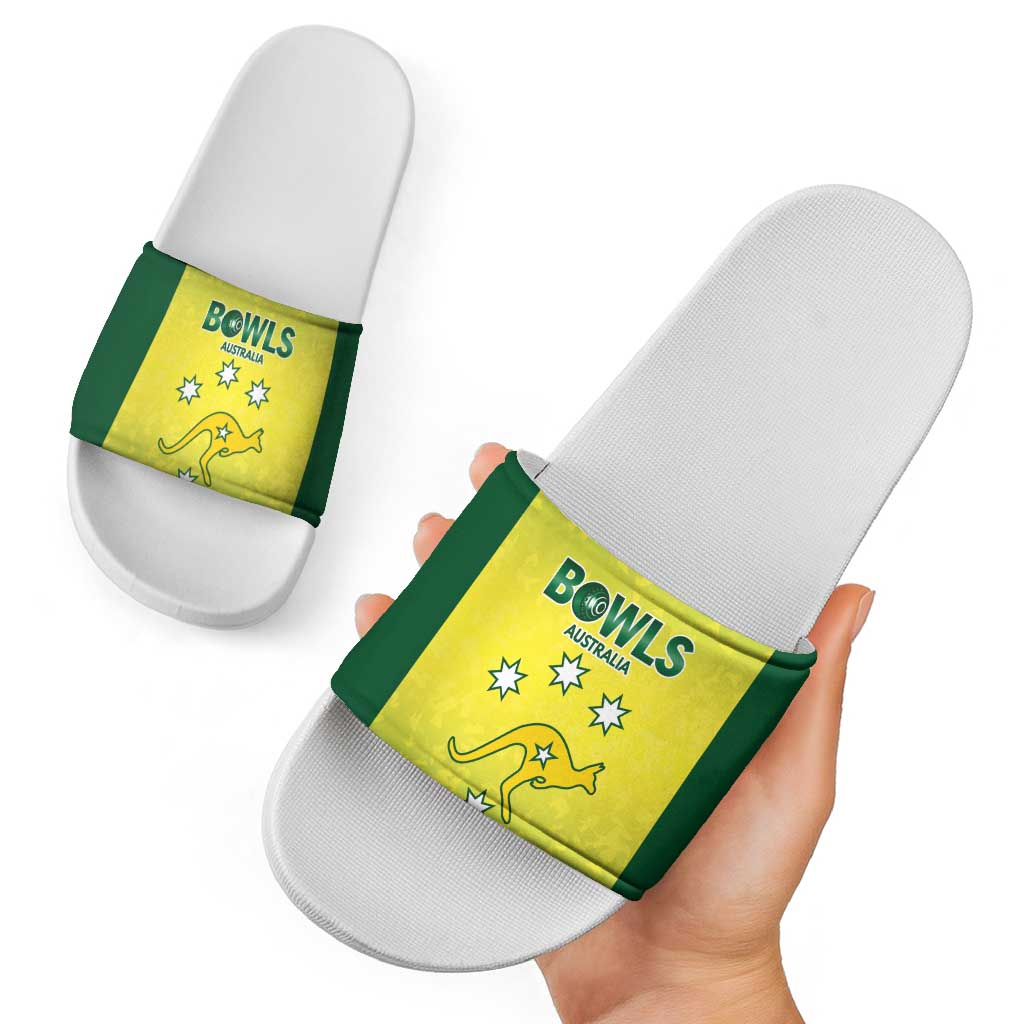 Australian Kangaroo Lawn Bowls Slide Sandals Aussie Minimalist Style - Aussie Hoodie