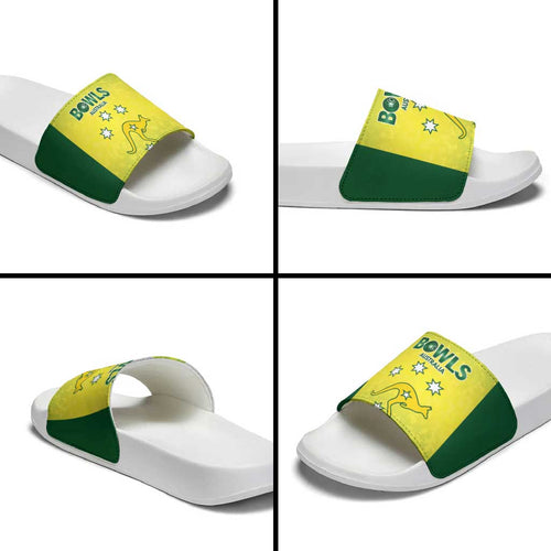 Australian Kangaroo Lawn Bowls Slide Sandals Aussie Minimalist Style - Aussie Hoodie