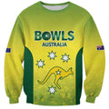 Australian Kangaroo Lawn Bowls Custom Sweatshirt Aussie Minimalist Style - Aussie Hoodie