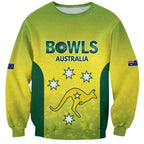 Australian Kangaroo Lawn Bowls Custom Sweatshirt Aussie Minimalist Style - Aussie Hoodie