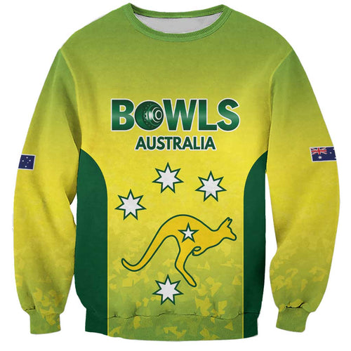 Australian Kangaroo Lawn Bowls Custom Sweatshirt Aussie Minimalist Style - Aussie Hoodie