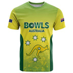 Australian Kangaroo Lawn Bowls Custom T Shirt Aussie Minimalist Style - Aussie Hoodie