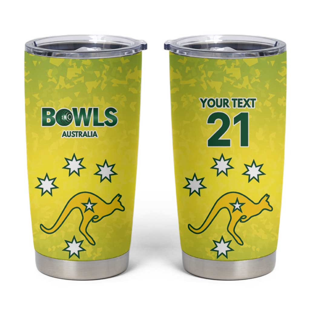 Australian Kangaroo Lawn Bowls Custom Tumbler Cup Aussie Minimalist Style - Aussie Hoodie