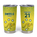 Australian Kangaroo Lawn Bowls Custom Tumbler Cup Aussie Minimalist Style - Aussie Hoodie