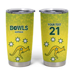 Australian Kangaroo Lawn Bowls Custom Tumbler Cup Aussie Minimalist Style - Aussie Hoodie