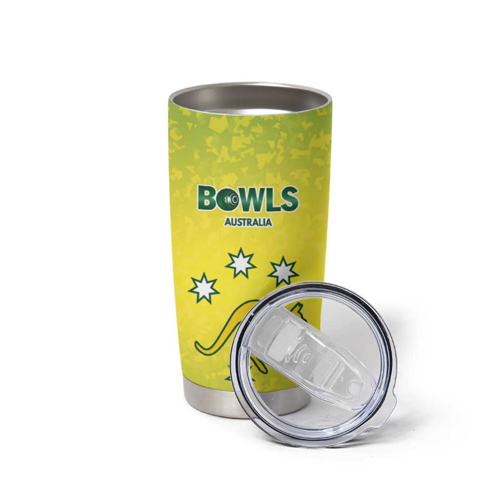 Australian Kangaroo Lawn Bowls Custom Tumbler Cup Aussie Minimalist Style - Aussie Hoodie