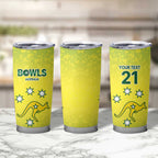 Australian Kangaroo Lawn Bowls Custom Tumbler Cup Aussie Minimalist Style - Aussie Hoodie