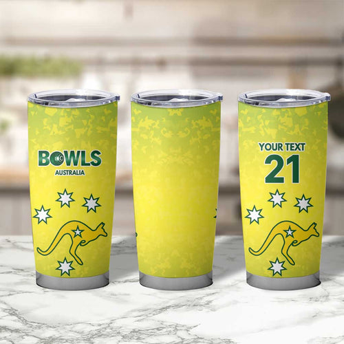 Australian Kangaroo Lawn Bowls Custom Tumbler Cup Aussie Minimalist Style - Aussie Hoodie