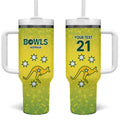 Australian Kangaroo Lawn Bowls Custom Tumbler With Handle Aussie Minimalist Style - Aussie Hoodie