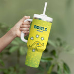 Australian Kangaroo Lawn Bowls Custom Tumbler With Handle Aussie Minimalist Style - Aussie Hoodie