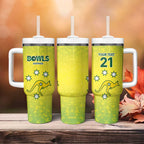 Australian Kangaroo Lawn Bowls Custom Tumbler With Handle Aussie Minimalist Style - Aussie Hoodie