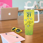 Australian Kangaroo Lawn Bowls Custom Tumbler With Handle Aussie Minimalist Style - Aussie Hoodie