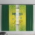 Australian Kangaroo Lawn Bowls Window Curtain Aussie Minimalist Style - Aussie Hoodie