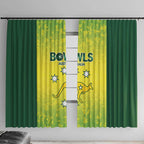 Australian Kangaroo Lawn Bowls Window Curtain Aussie Minimalist Style - Aussie Hoodie