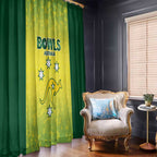 Australian Kangaroo Lawn Bowls Window Curtain Aussie Minimalist Style - Aussie Hoodie