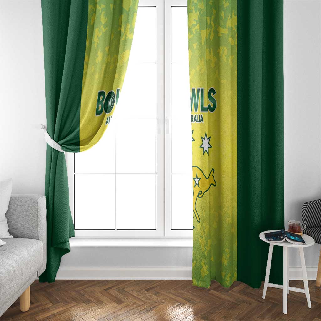 Australian Kangaroo Lawn Bowls Window Curtain Aussie Minimalist Style - Aussie Hoodie