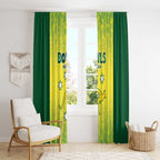 Australian Kangaroo Lawn Bowls Window Curtain Aussie Minimalist Style - Aussie Hoodie
