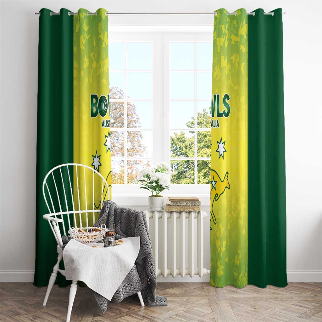 Australian Kangaroo Lawn Bowls Window Curtain Aussie Minimalist Style - Aussie Hoodie