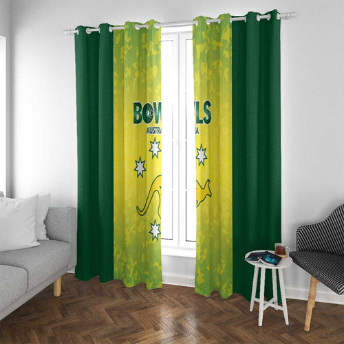 Australian Kangaroo Lawn Bowls Window Curtain Aussie Minimalist Style - Aussie Hoodie