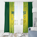 Australian Kangaroo Lawn Bowls Window Curtain Aussie Minimalist Style - Aussie Hoodie
