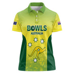 Australian Kangaroo Lawn Bowls Custom Women Polo Shirt Aussie Minimalist Style - Aussie Hoodie