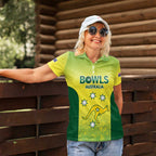 Australian Kangaroo Lawn Bowls Custom Women Polo Shirt Aussie Minimalist Style - Aussie Hoodie