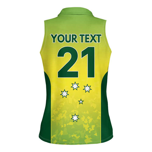 Australian Kangaroo Lawn Bowls Custom Women Sleeveless Polo Shirt Aussie Minimalist Style - Aussie Hoodie