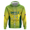 Australian Kangaroo Lawn Bowls Custom Zip Hoodie Aussie Minimalist Style - Aussie Hoodie