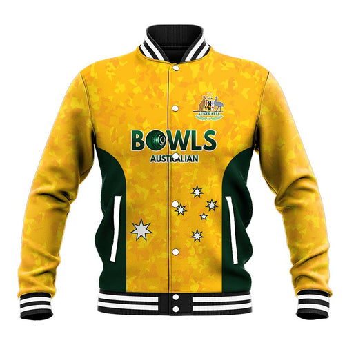 Australian Lawn Bowls Custom Baseball Jacket Aussie Minimalist Style - Aussie Hoodie