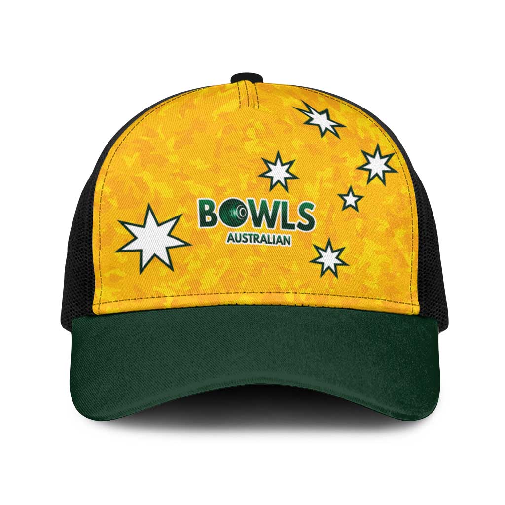 Australian Lawn Bowls Baseball Net Cap Aussie Minimalist Style - Aussie Hoodie