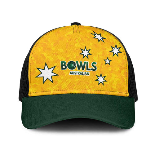 Australian Lawn Bowls Baseball Net Cap Aussie Minimalist Style - Aussie Hoodie