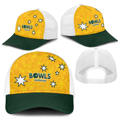 Australian Lawn Bowls Baseball Net Cap Aussie Minimalist Style - Aussie Hoodie