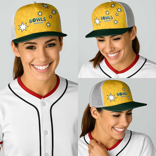 Australian Lawn Bowls Baseball Net Cap Aussie Minimalist Style - Aussie Hoodie