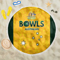 Australian Lawn Bowls Beach Blanket Aussie Minimalist Style - Aussie Hoodie