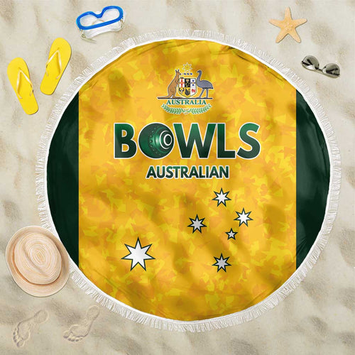 Australian Lawn Bowls Beach Blanket Aussie Minimalist Style - Aussie Hoodie