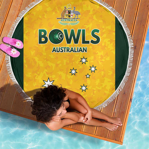 Australian Lawn Bowls Beach Blanket Aussie Minimalist Style - Aussie Hoodie