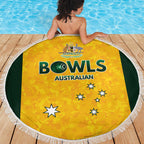 Australian Lawn Bowls Beach Blanket Aussie Minimalist Style - Aussie Hoodie