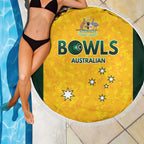 Australian Lawn Bowls Beach Blanket Aussie Minimalist Style - Aussie Hoodie
