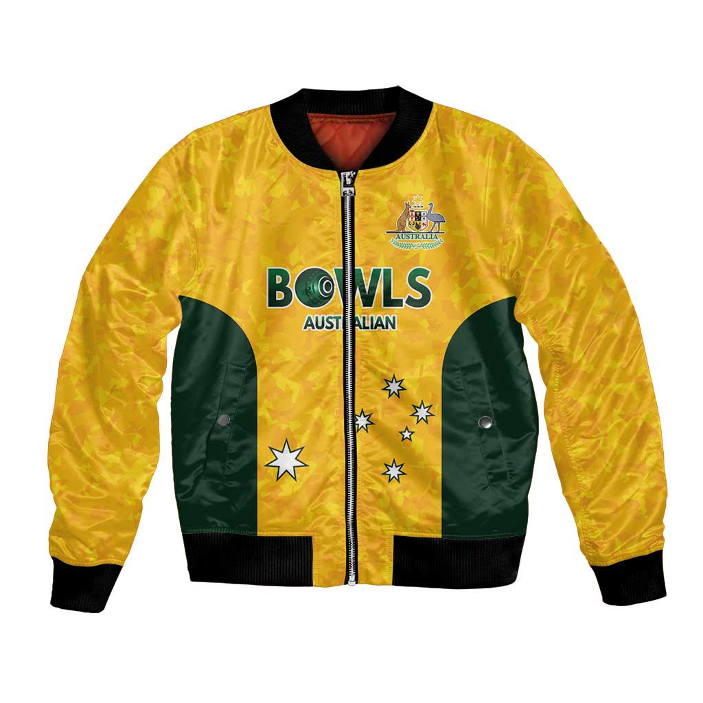 Australian Lawn Bowls Custom Bomber Jacket Aussie Minimalist Style - Aussie Hoodie