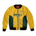 Australian Lawn Bowls Custom Bomber Jacket Aussie Minimalist Style - Aussie Hoodie