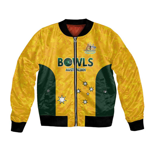 Australian Lawn Bowls Custom Bomber Jacket Aussie Minimalist Style - Aussie Hoodie