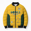 Australian Lawn Bowls Custom Bomber Puffer Jacket Aussie Minimalist Style - Aussie Hoodie
