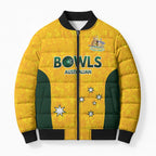 Australian Lawn Bowls Custom Bomber Puffer Jacket Aussie Minimalist Style - Aussie Hoodie
