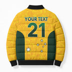 Australian Lawn Bowls Custom Bomber Puffer Jacket Aussie Minimalist Style - Aussie Hoodie